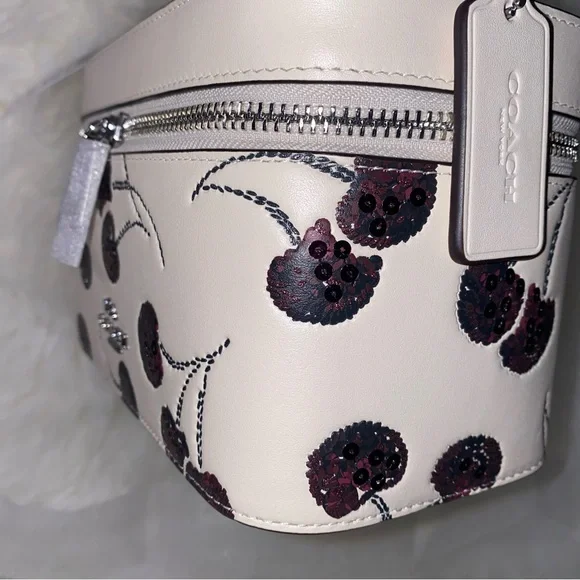 Coach leather Cosmetic Case With Cherry Print New with tags - Picture 3 of 14